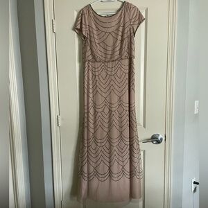 Adrianna Papell Beaded Blouson Gown